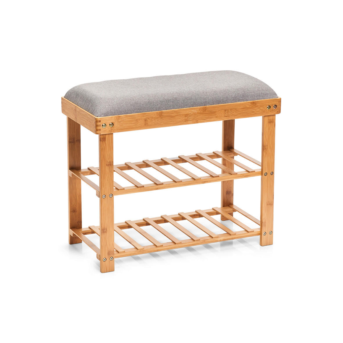 SCHUHBANK 60/29/50 cm  - Naturfarben, Basics, Holz/Textil (60/29/50cm) - Zeller Present