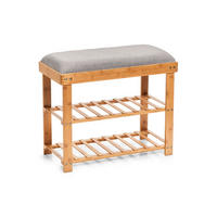 SCHUHBANK Naturfarben  - Naturfarben, Basics, Holz/Textil (60/29/50cm) - Zeller Present