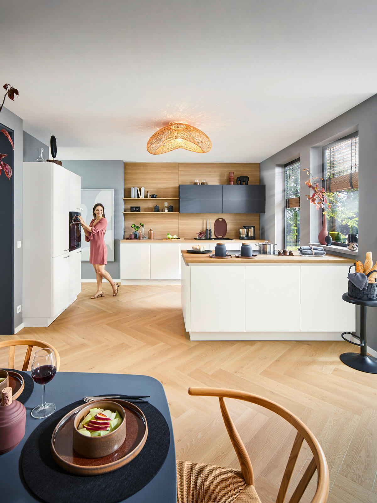 EINBAUKÜCHE   - Weiß, Design, Holzwerkstoff - Dieter Knoll