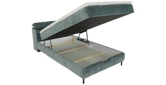 BOXBETT 120/200 cm in Salbeigrün - Salbeigrün/Schwarz, KONVENTIONELL, Holz/Holzwerkstoff (120/200cm) - Xora