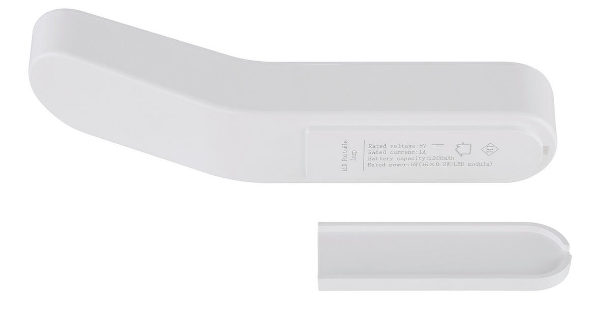 ZIDNA LED LAMPA - bela, Osnovno, plastika (6,1/3,1/17,7cm)