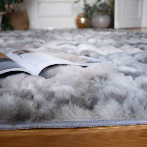 Thumbnail - Obsession Hochflorteppich My Camouflage, Grau, Textil, Struktur, rechteckig, 80x150 cm, für Fußbodenheizung geeignet, in...