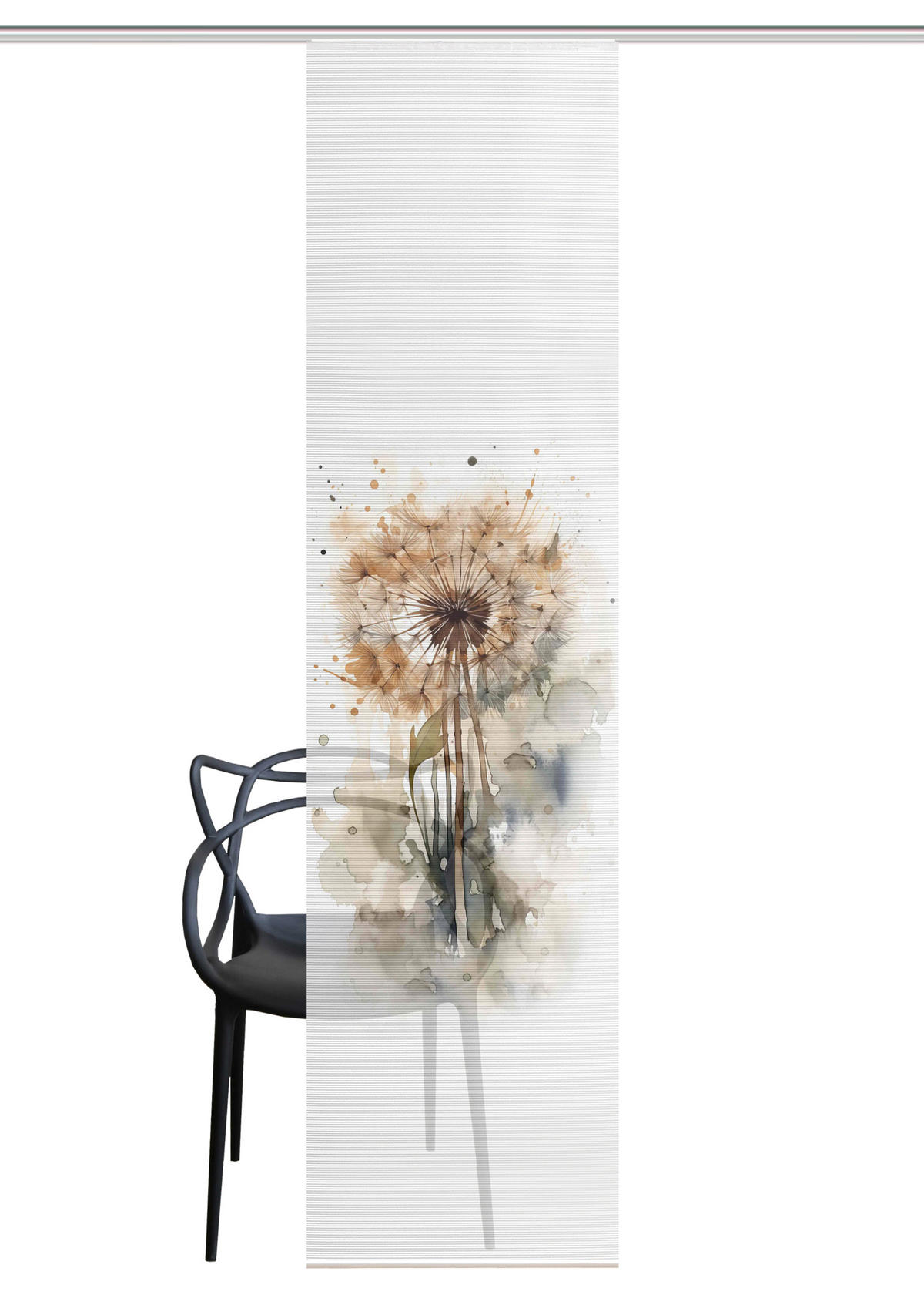 FLÄCHENVORHANG   blickdicht  60/245 cm   - Hellgrau/Naturfarben, Natur, Textil (60/245cm)