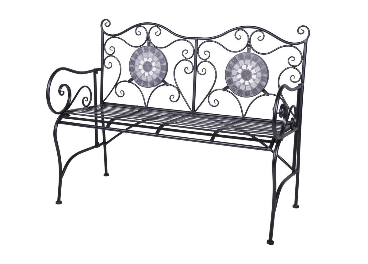 GARTENBANK 53/90,5/116 cm  Stahl  - MODERN, Metall (53/90,5/116cm) - Gardenson