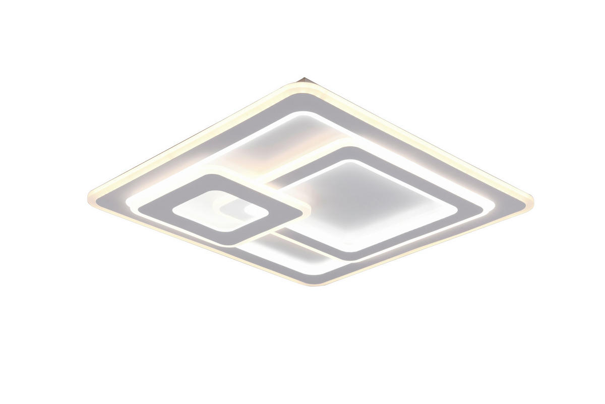 PLAFONIERĂ CU LED - alb, Lifestyle, plastic/metal (51,5/51,5/7cm) - Novel