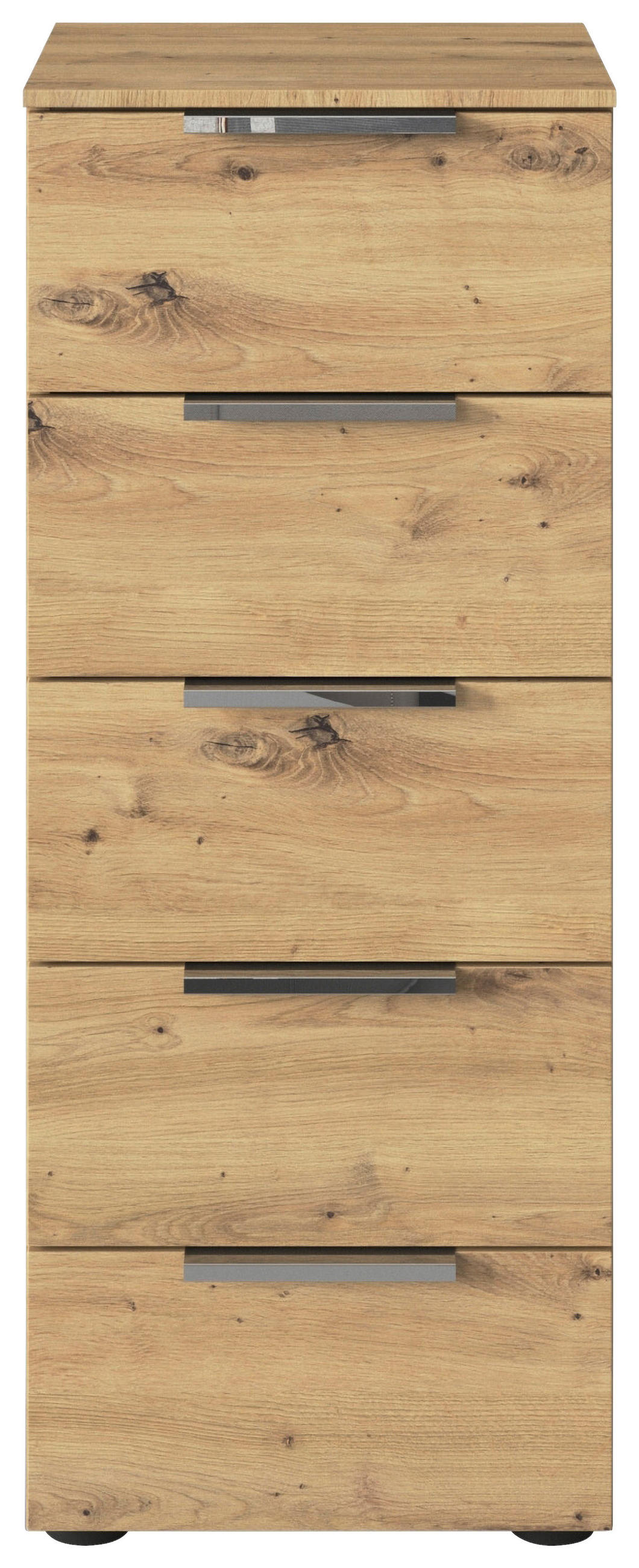 KOMMODE 40/100/42 cm  in Chromfarben, Eiche Artisan  - Chromfarben/Schwarz, Modern, Holzwerkstoff/Kunststoff (40/100/42cm) - Rauch Möbel
