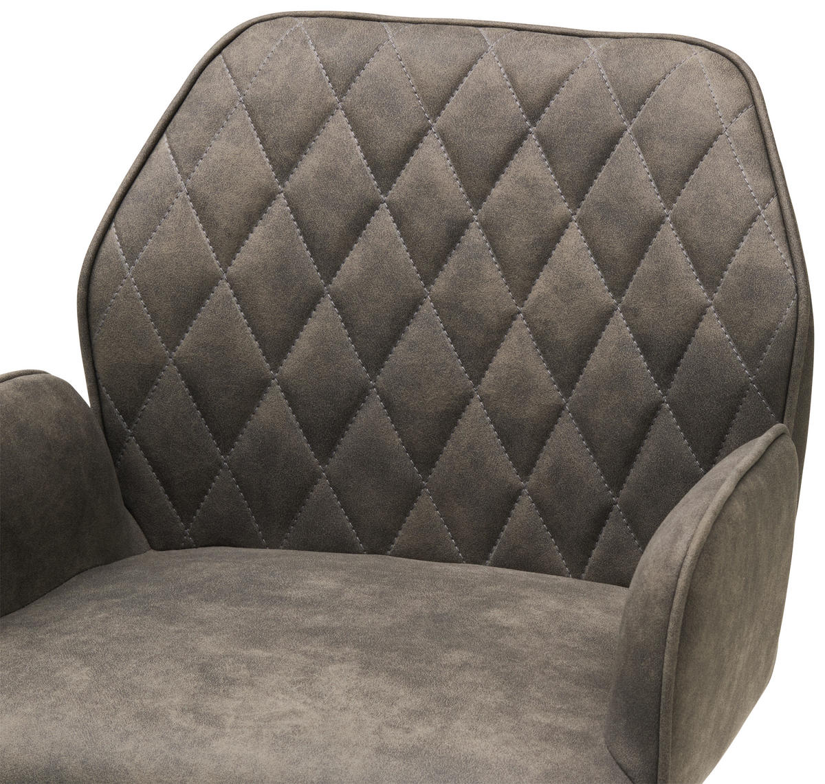 BARHOCKER in Metall, Textil Grau, Schwarz  - Schwarz/Grau, KONVENTIONELL, Textil/Metall (51/90-111/52cm) - MID.YOU
