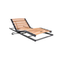 LATTENROST 90/200 cm Kopfteil, Fußteil verstellbar, Birke  - Graphitfarben/Naturfarben, MODERN, Holz/Metall (90/200cm) - Sembella