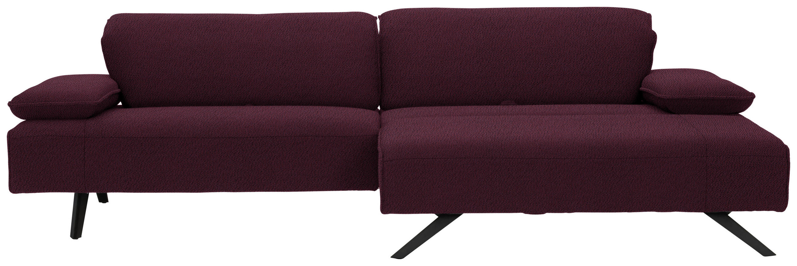 ECKSOFA in Flachgewebe Lila  280/165 cm  - Anthrazit/Lila, Design, Textil/Metall (280/165cm) - Johann Jakob
