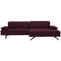 ECKSOFA in Flachgewebe Lila  - Anthrazit/Lila, Design, Textil/Metall (280/165cm) - Johann Jakob