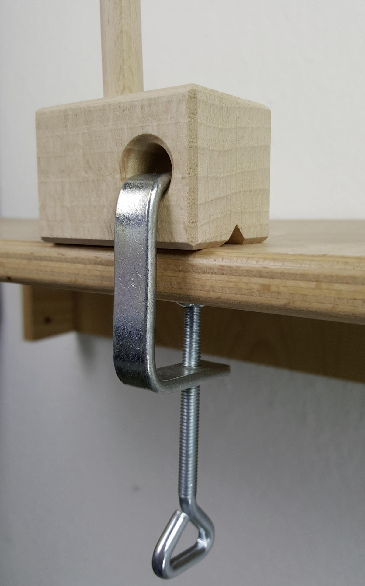 Niermann Mobilehalter klemmbar  - Naturfarben, Basics, Holz (37/55cm)