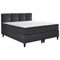 BOXSPRINGBETT 160/200 cm  in Grau  - Schwarz/Grau, Konventionell, Kunststoff/Textil (160/200cm) - Boxxx