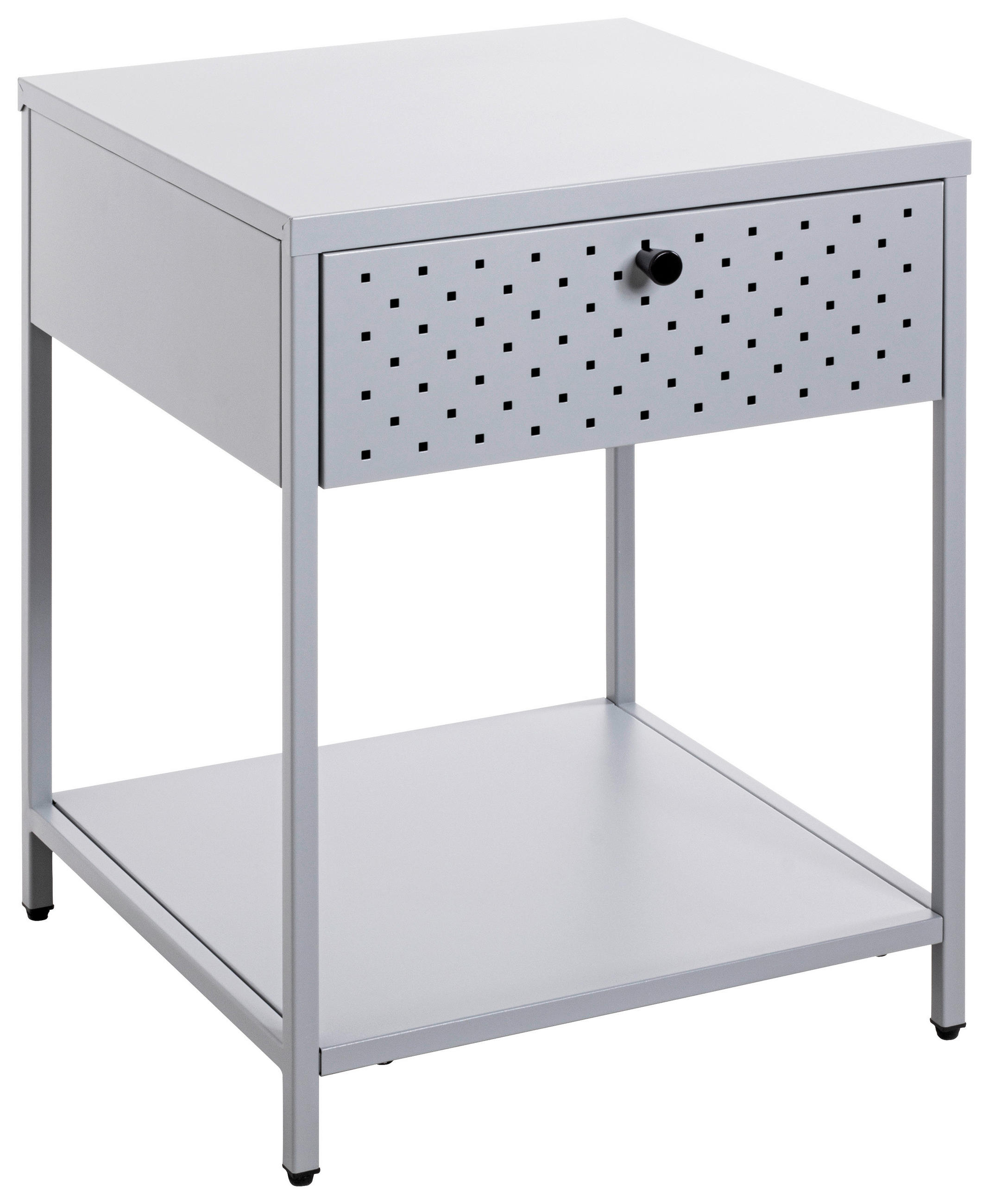 NOČNÍ STOLEK, šedá, 40/53/40 cm - šedá, Design, kov (40/53/40cm)