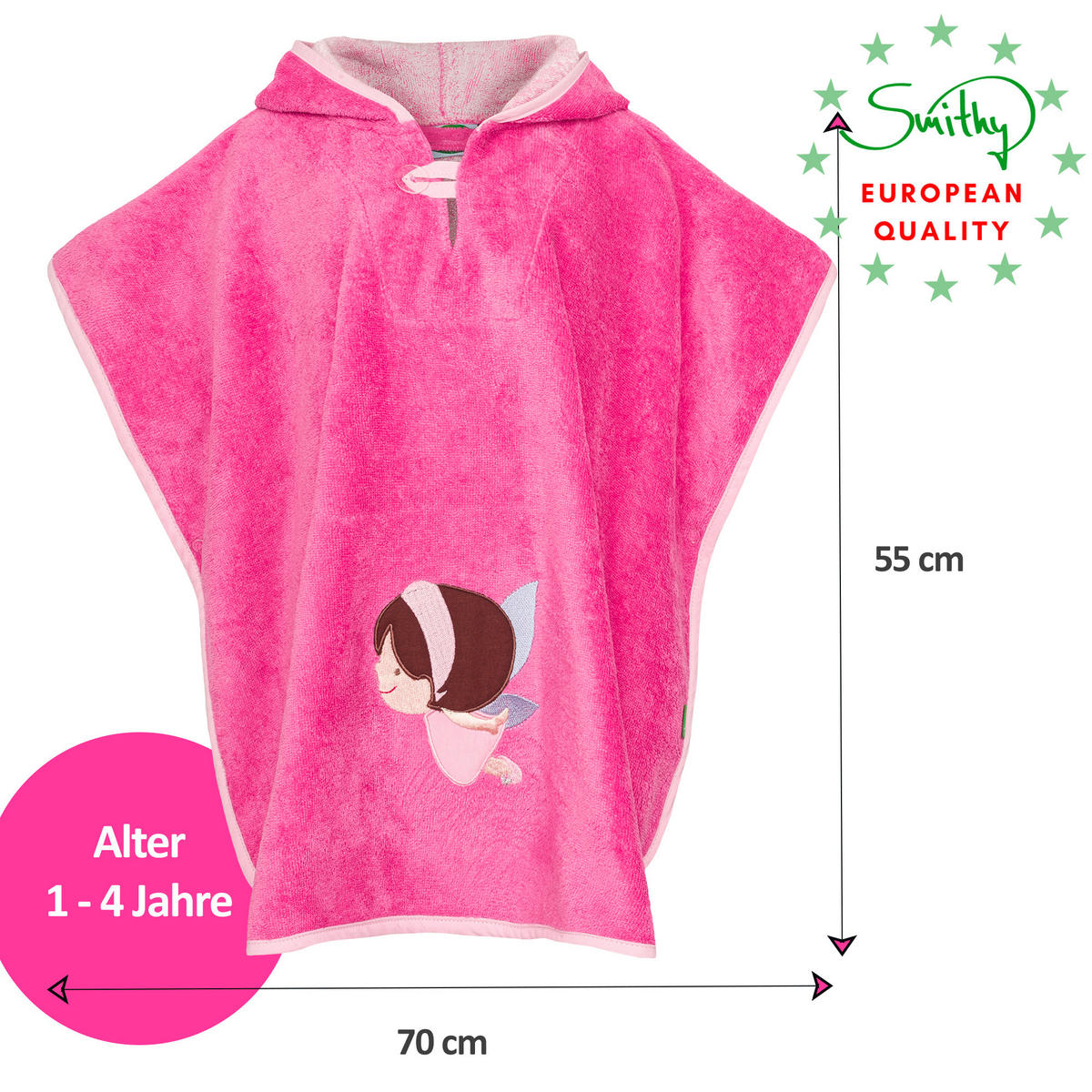 KAPUZENBADETUCH    - Pink, Basics, Textil (70/55cm)