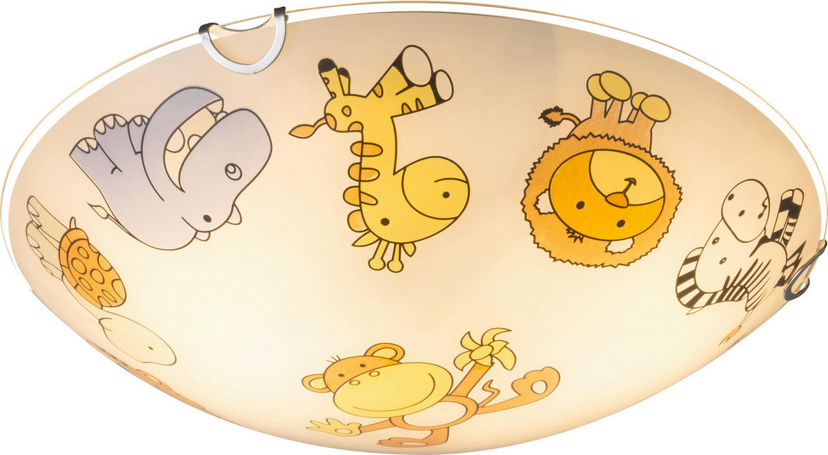 TAKLAMPA BARNRUM 30,0/6,5 cm   - vit/multicolor, Lifestyle, metall/glas (30,0/6,5cm)