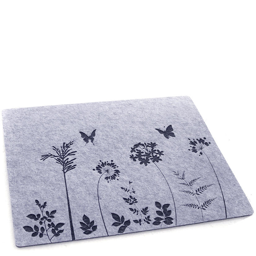 TISCHSET Textil Filz Grau, Hellgrau 35/45 cm  - Hellgrau/Grau, Basics, Textil (35/45cm) - Ambia Home