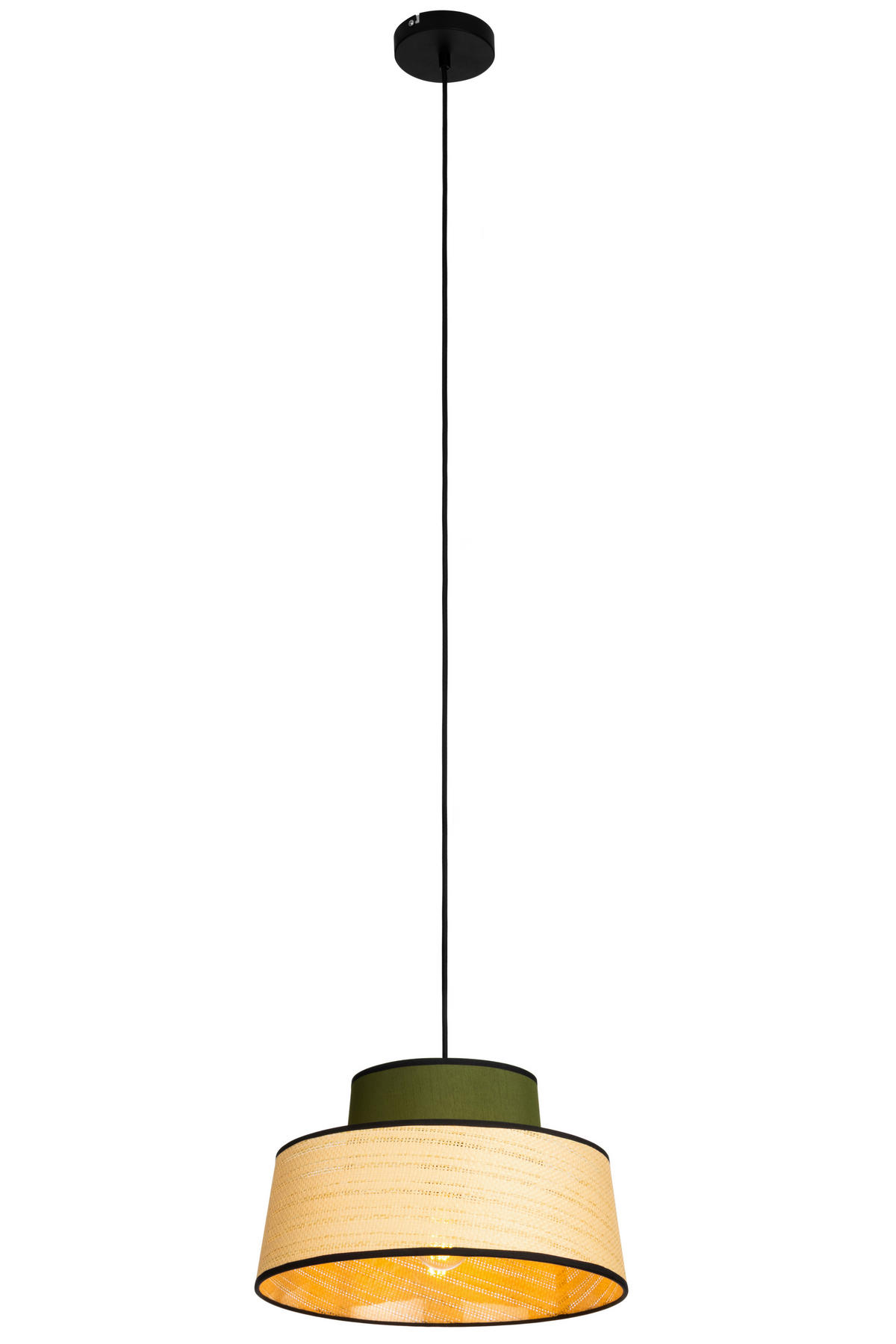 HÄNGELEUCHTE 38/150 cm  - Grün, Trend, Papier/Textil (38/150cm) - Collett's Monde