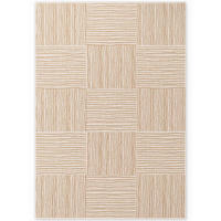 FLACHWEBETEPPICH 120/170 cm Haringey Weiß, Sandfarben rechteckig  - Sandfarben/Weiß, Basics, Kunststoff (120/170cm)