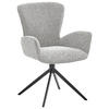ARMLEHNSTUHL  in Eisen Jacquard, Flachgewebe  - Greige/Schwarz, Design, Textil/Metall (63/92/63cm) - Valdera