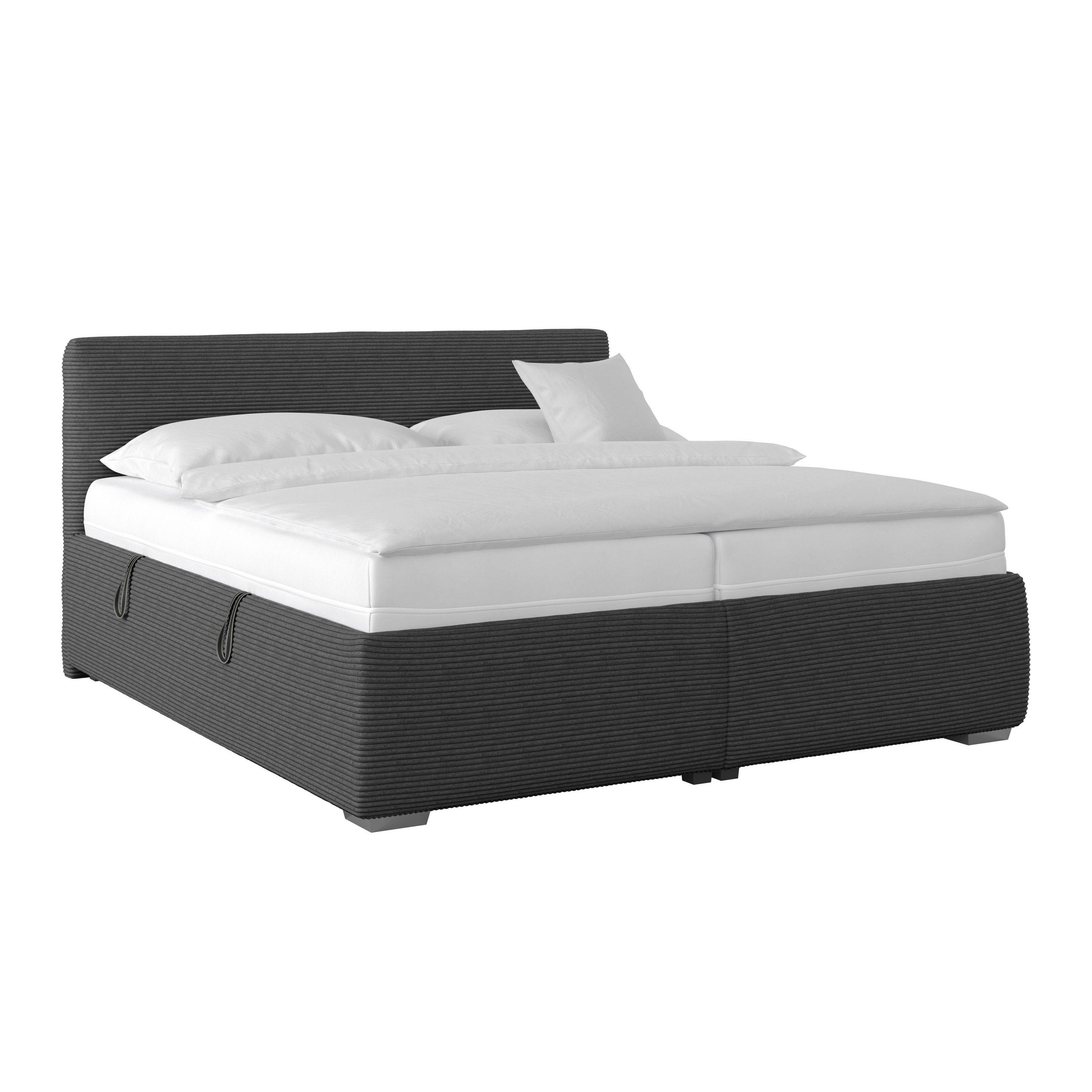 Polsterbett Mit Matratze 180x200 Lesia Dunkelgrau