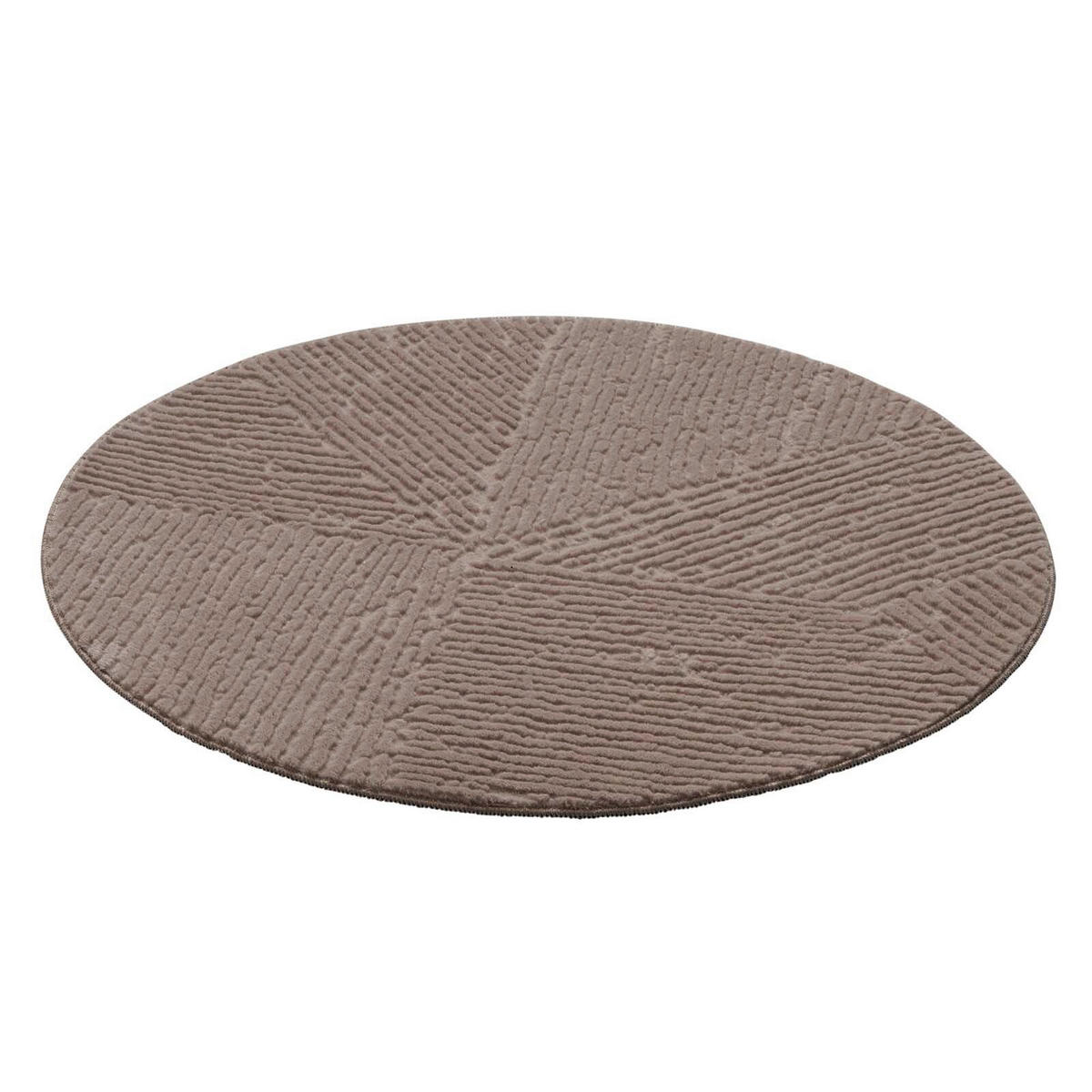 WEBTEPPICH 80 cm Stilo Taupe rund  - Taupe, Basics, Textil (80cm) - Novel