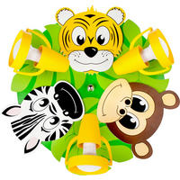 KINDERDECKENLEUCHTE Safari 36/14 cm  - Gelb/Braun, Basics, Holzwerkstoff/Kunststoff (36/14cm)