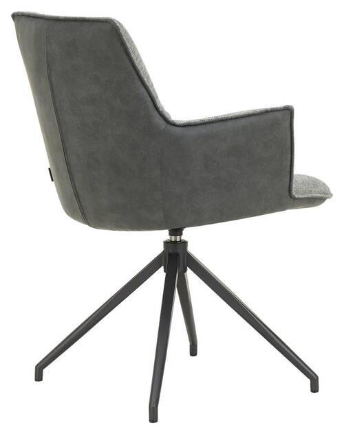 ŽIDLE S PODRUČKAMI, železo, mikrovlákno, černá, světle šedá - černá/světle šedá, Design, kov/textil (59/89,5/63cm) - Novel