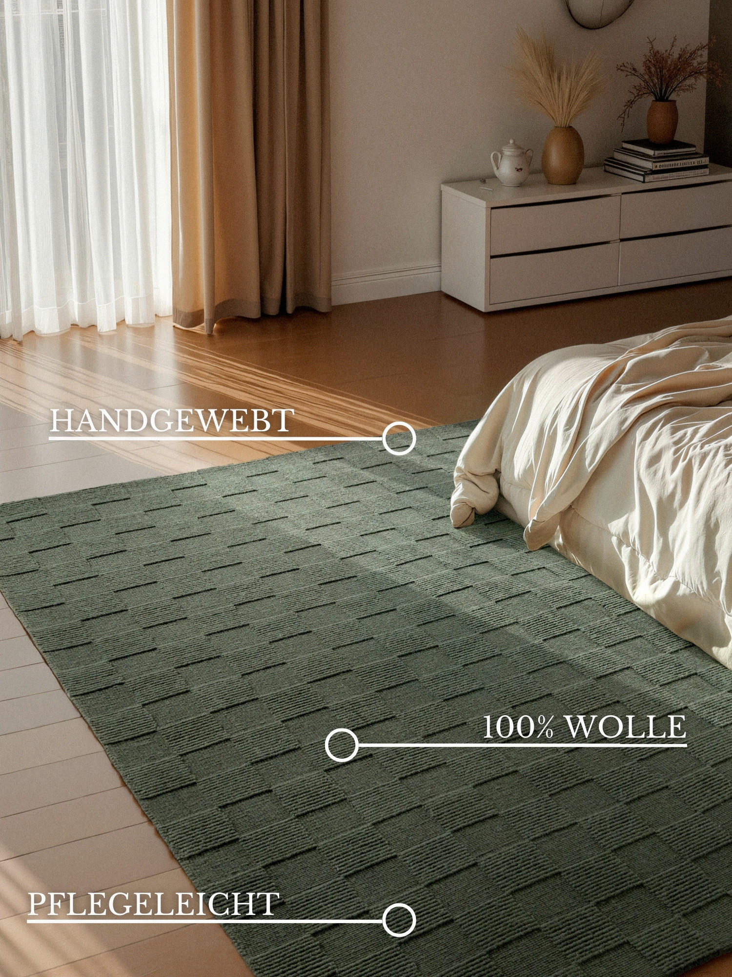 WEBTEPPICH 120/170 cm Kollektion 1766 Waldgrün  - Waldgrün, Basics, Textil (120/170cm) - Villeroy & Boch