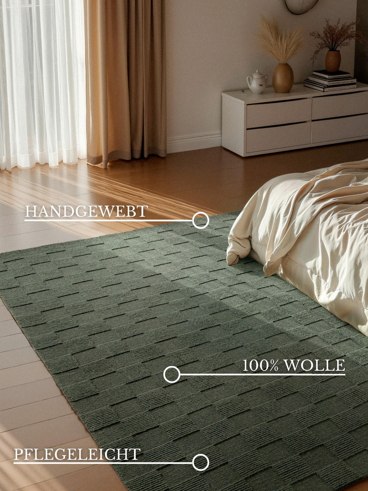 WEBTEPPICH 120/170 cm Kollektion 1766 Waldgrün  - Waldgrün, Basics, Textil (120/170cm) - Villeroy & Boch