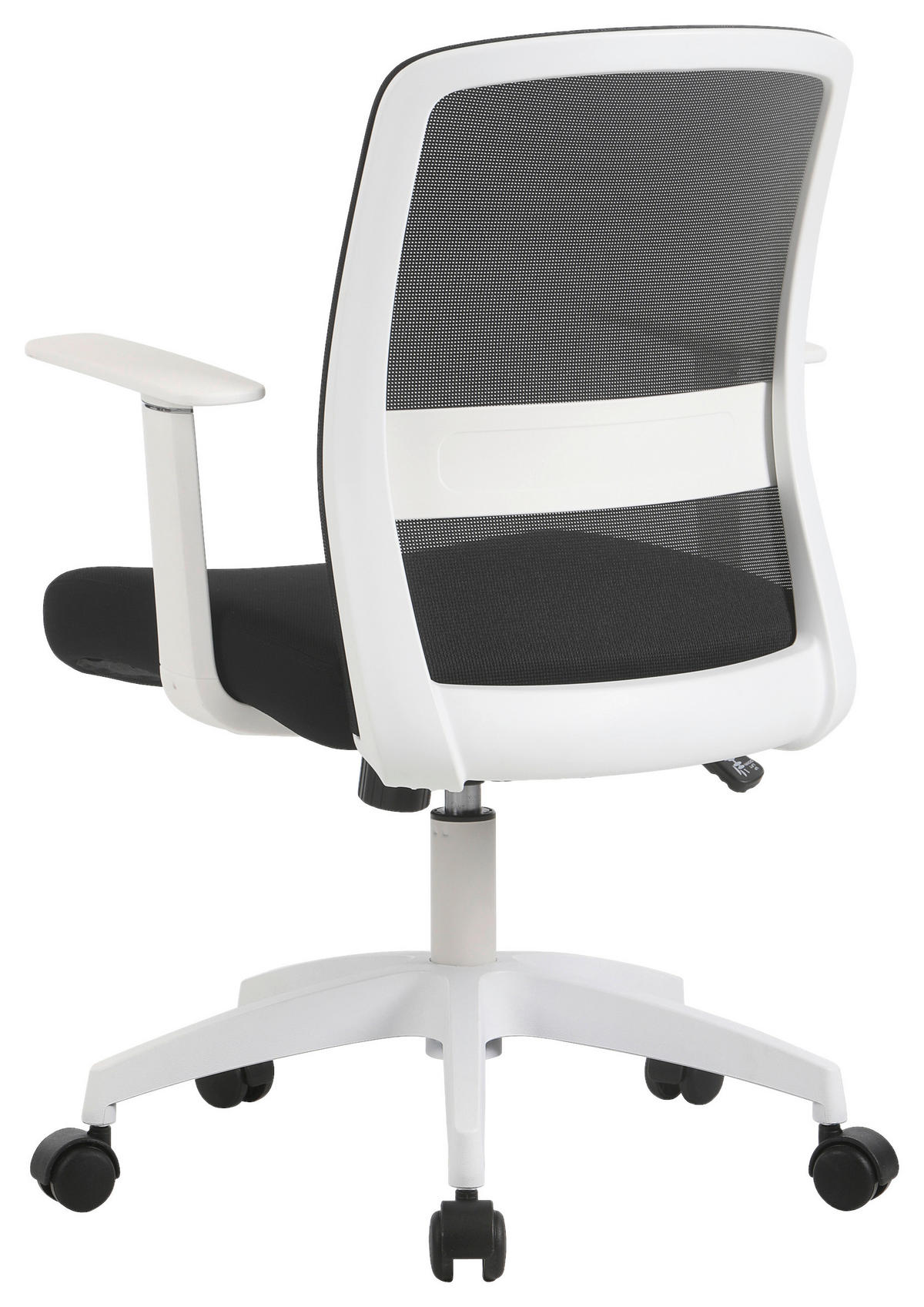DREHSTUHL Netzbespannung, Webstoff Schwarz, Weiß  - Schwarz/Weiß, KONVENTIONELL, Kunststoff/Textil (60/86,5-94,5/60cm) - Xora