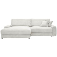 ECKSOFA in Cord Creme  - Creme/Schwarz, Modern, Kunststoff/Textil (180/300cm) - Carryhome