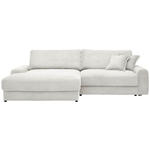 ECKSOFA in Cord Creme  - Creme/Schwarz, MODERN, Kunststoff/Textil (180/300cm) - Carryhome