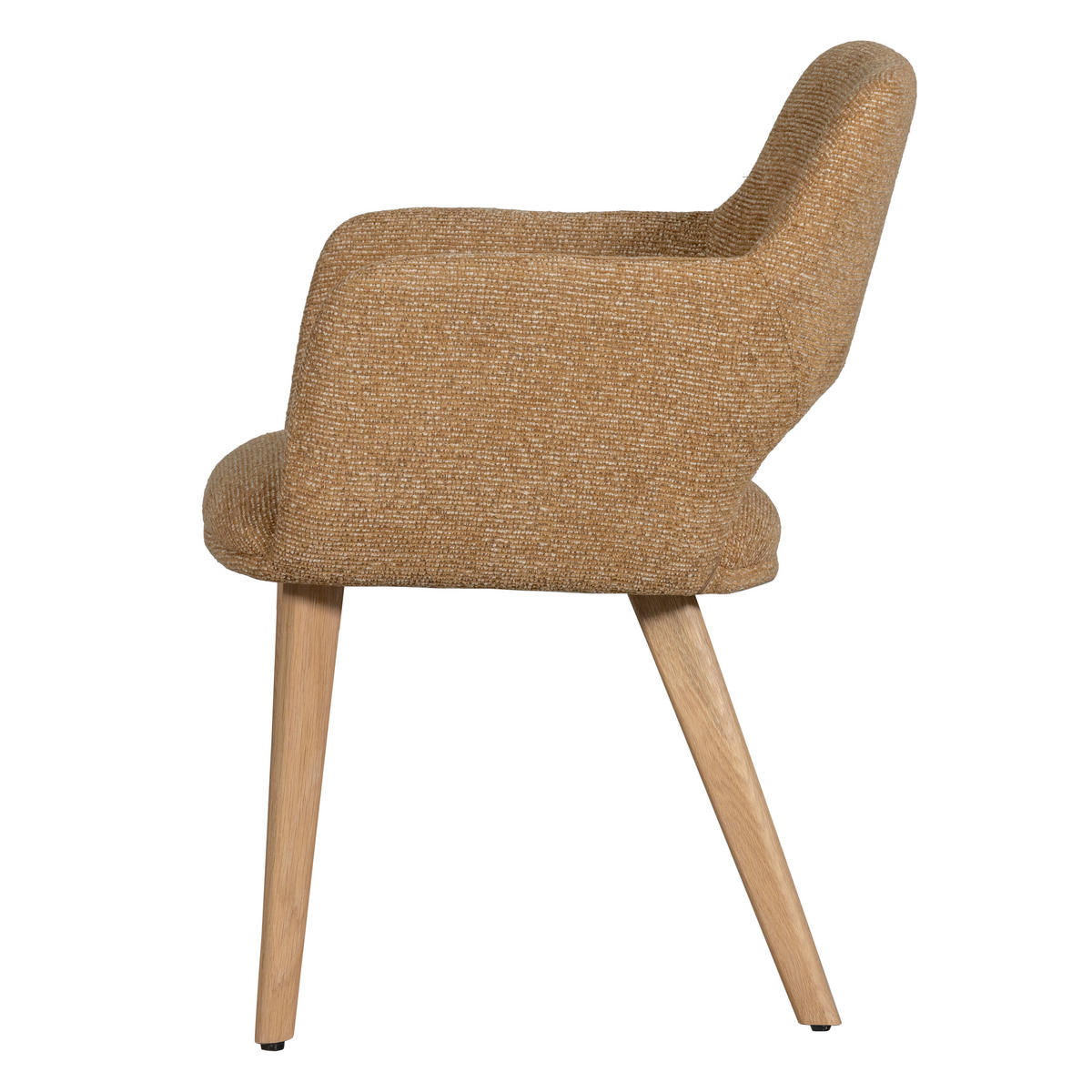 ARMLEHNSTUHL-SET 2 Stück  in Chenille, Webstoff  - Gelb/Naturfarben, MODERN, Holz/Textil (61/86/60cm) - Livetastic
