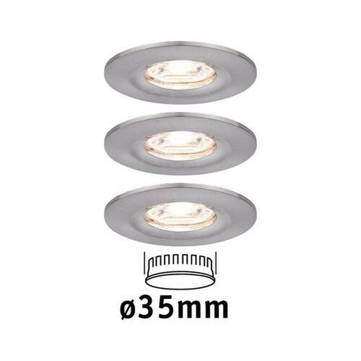 LED-DECKENLEUCHTE 6,5 cm  - Alufarben, Basics, Metall (6,5cm) - Paulmann