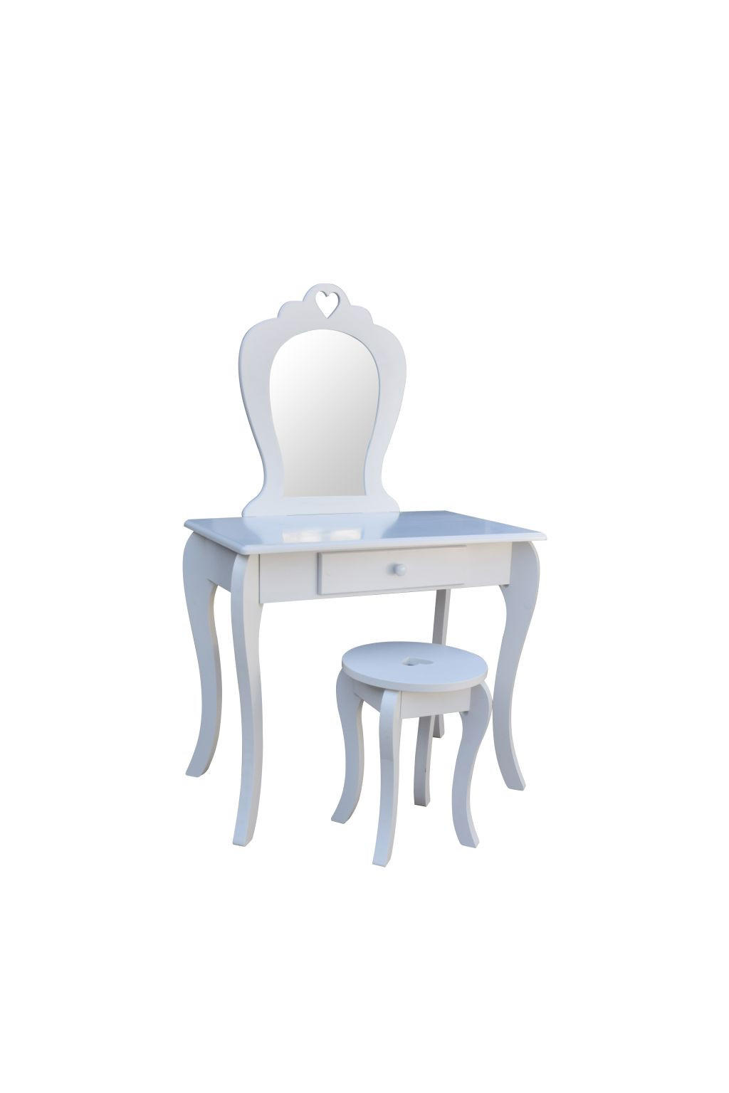 STOL ZA ŠMINKANJE bijela - bijela, Konvencionalno, drvni materijal (65/40/110cm)