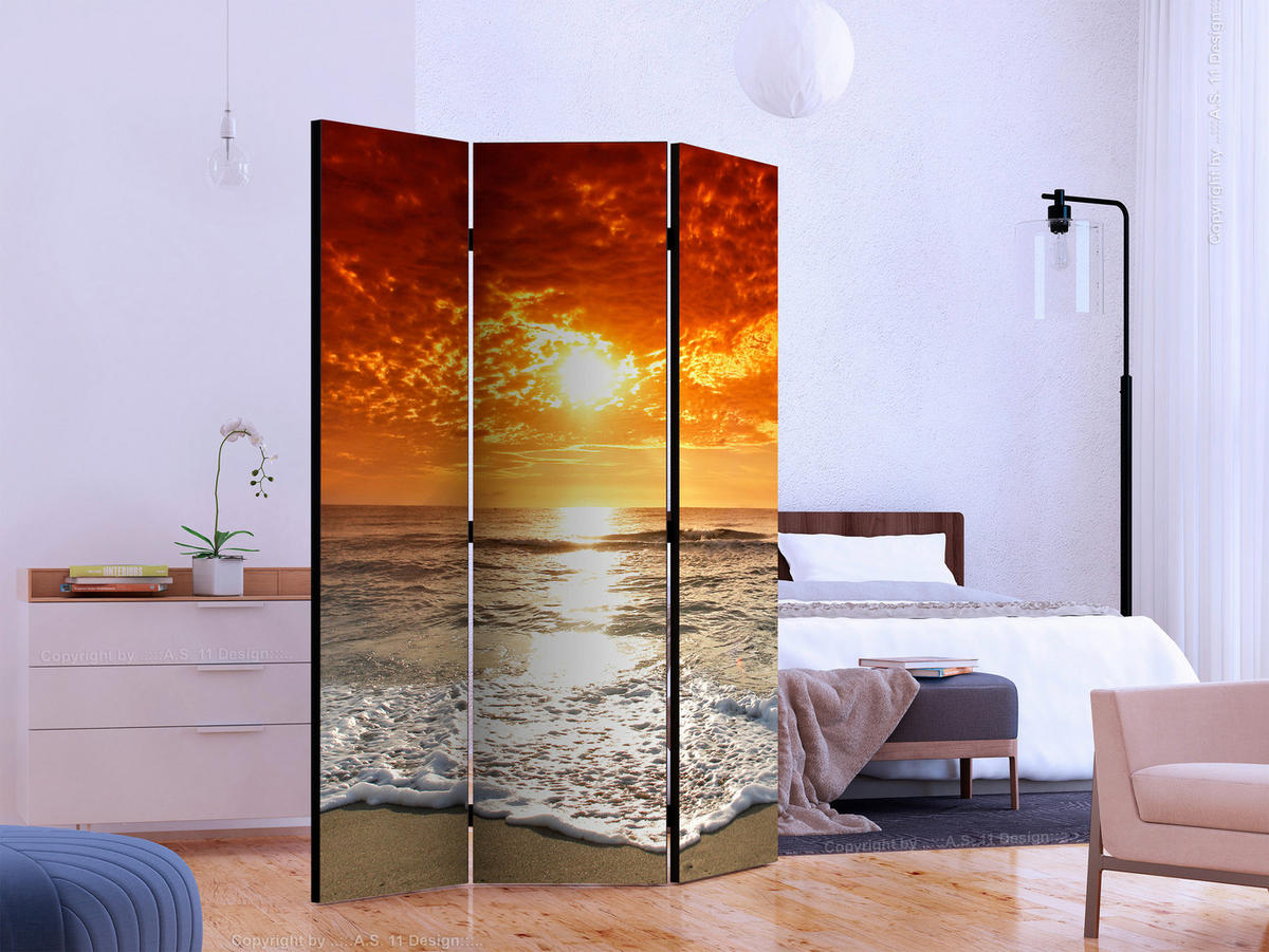 PARAVENT mit 3  Flügel - Multicolor, Basics, Holz/Textil (135/172/3cm) - artgeist