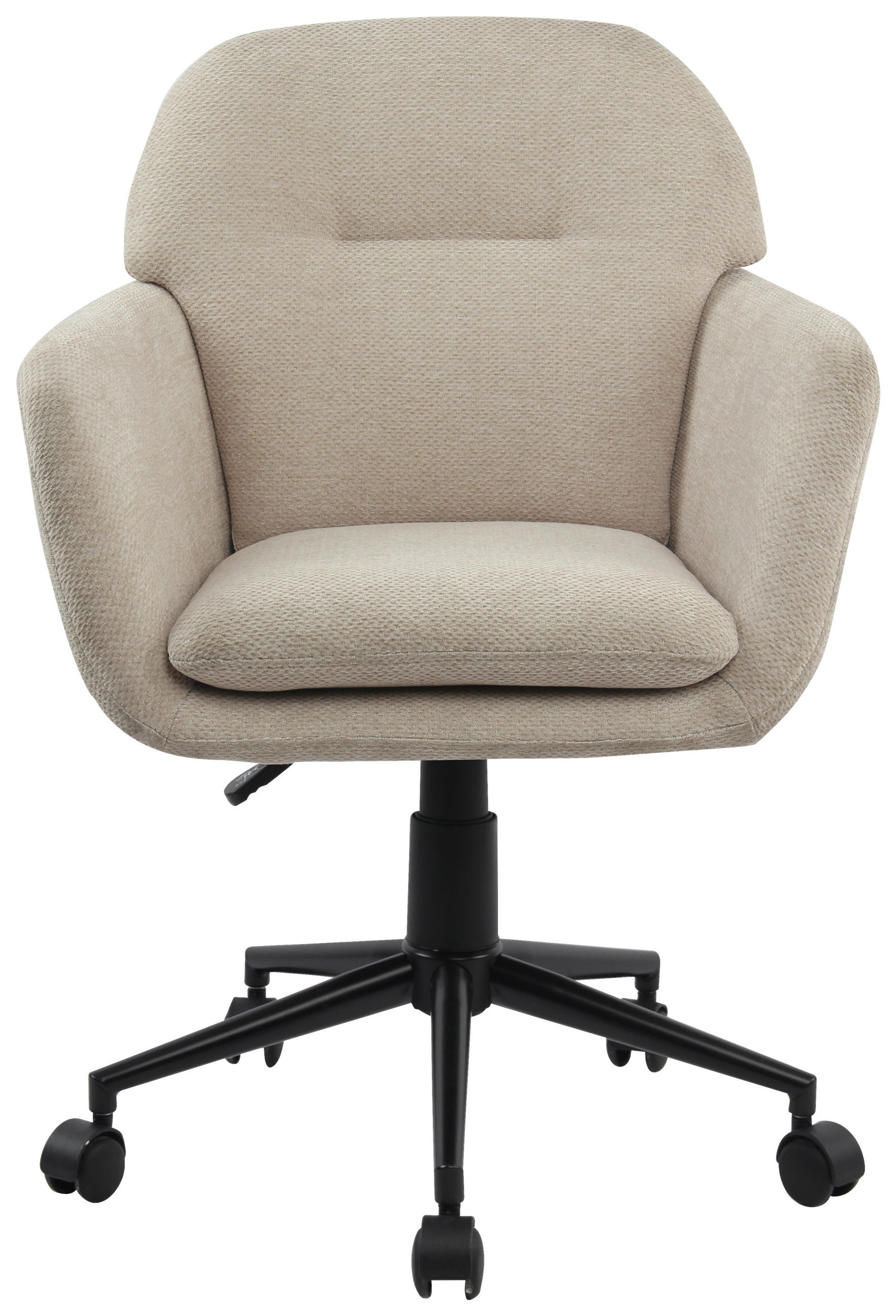 DREHSTUHL  in Webstoff Beige  - Beige/Schwarz, MODERN, Kunststoff/Textil (55/85-95/60cm) - MID.YOU