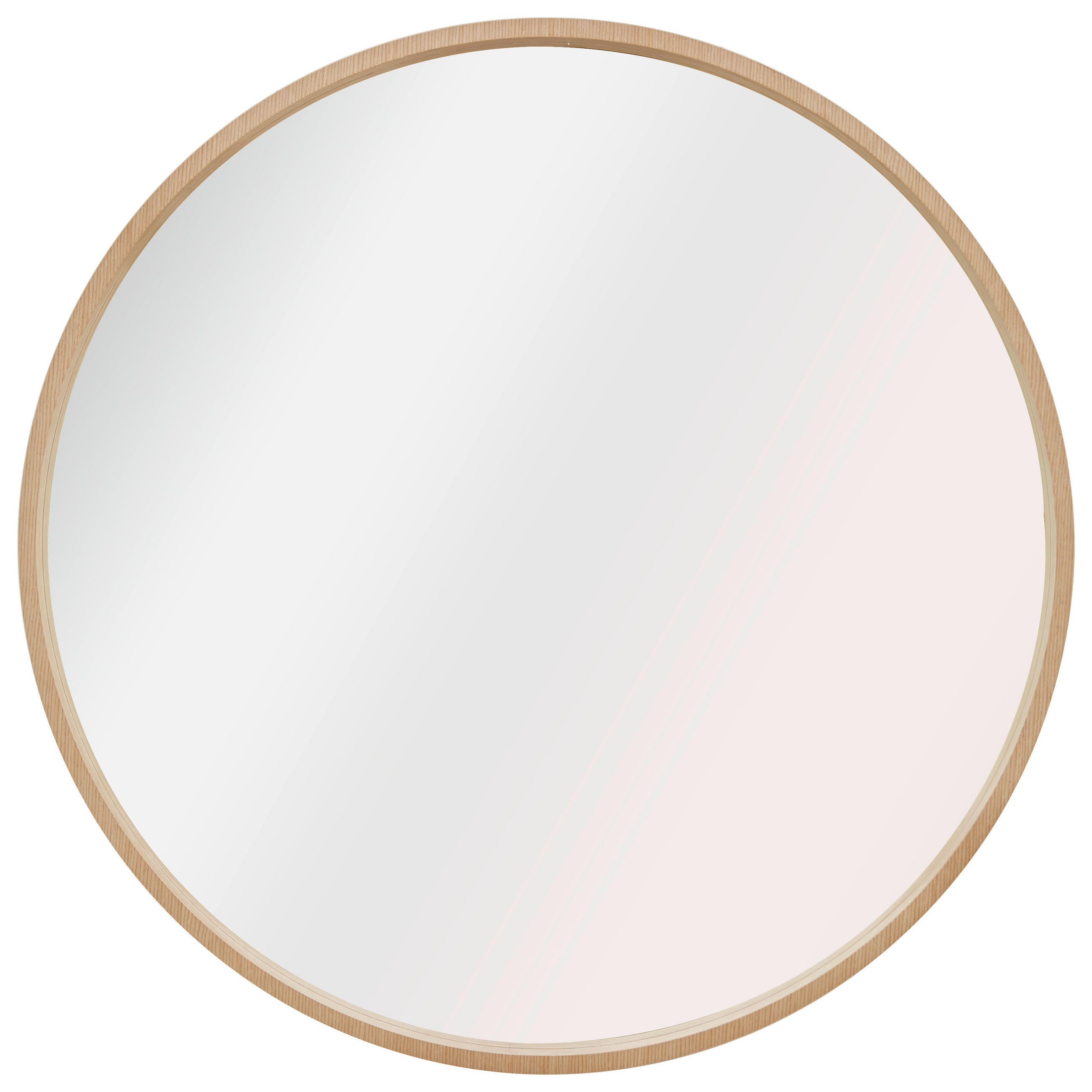 OGLEDALO ZIDNO 80 cm - boje hrasta, Design, staklo/drvo (80cm)