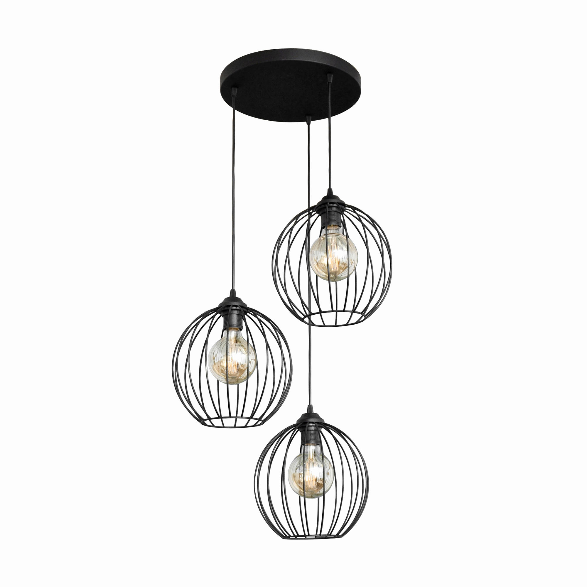 HÄNGELEUCHTE 52/52/95 cm  - Schwarz, Trend, Metall (52/52/95cm)