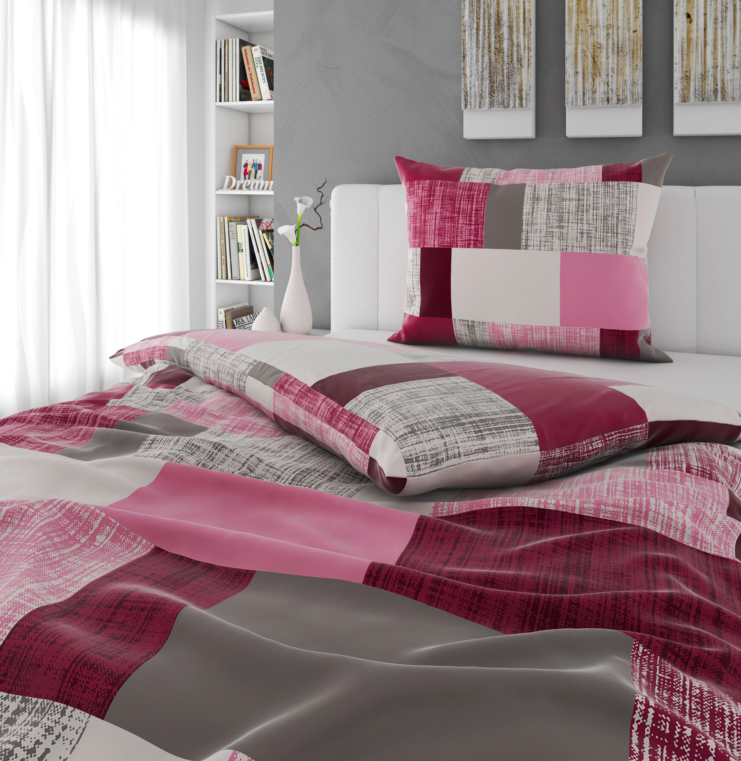 BETTWÄSCHE Satin 140/200 cm  - Beere, KONVENTIONELL, Textil (140/200cm) - Esposa
