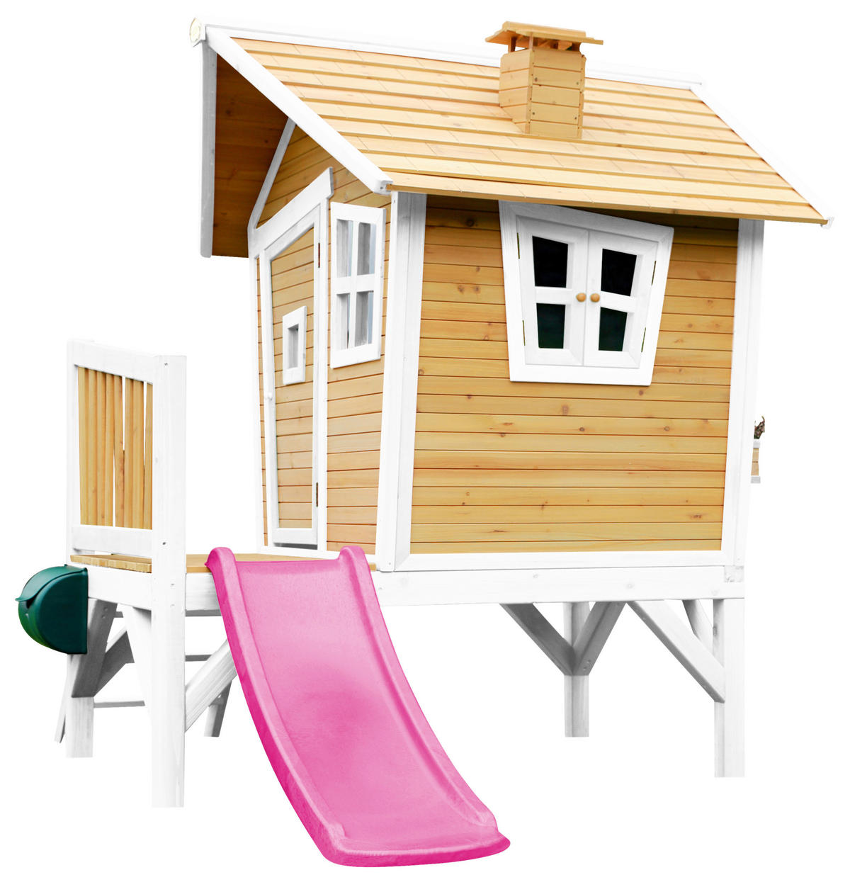 SPIELHAUS 264/203/177 cm  - Weiss/Lila, Konventionell, Holz/Kunststoff (264/203/177cm)