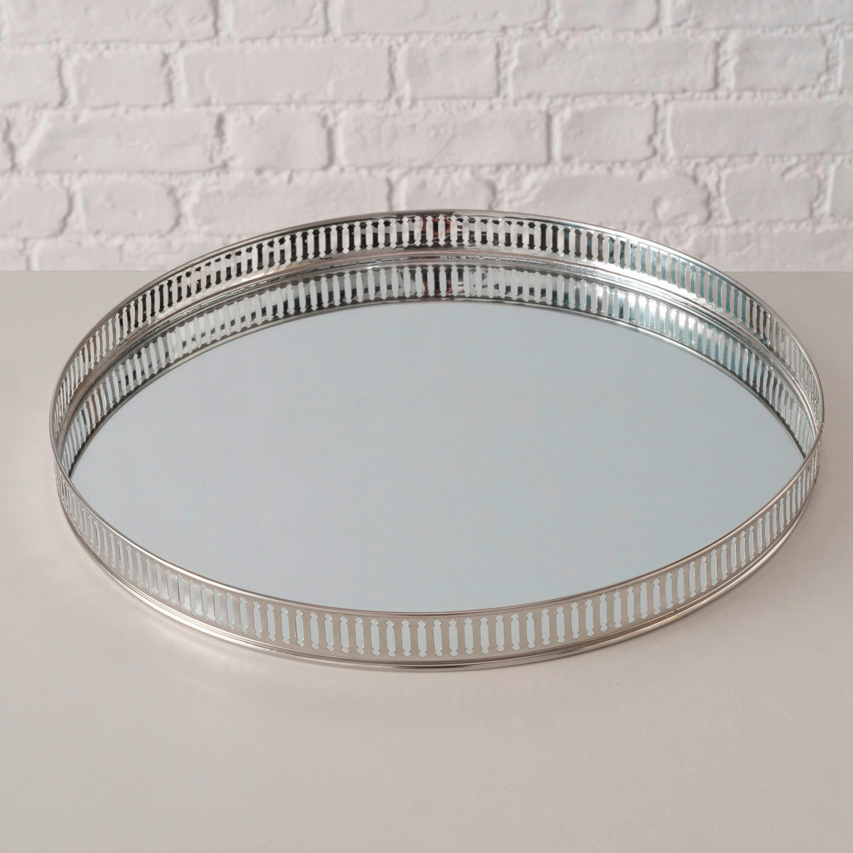 DEKOTABLETT 34,8/3 cm    - Silberfarben, Basics, Metall (34,8/3cm)