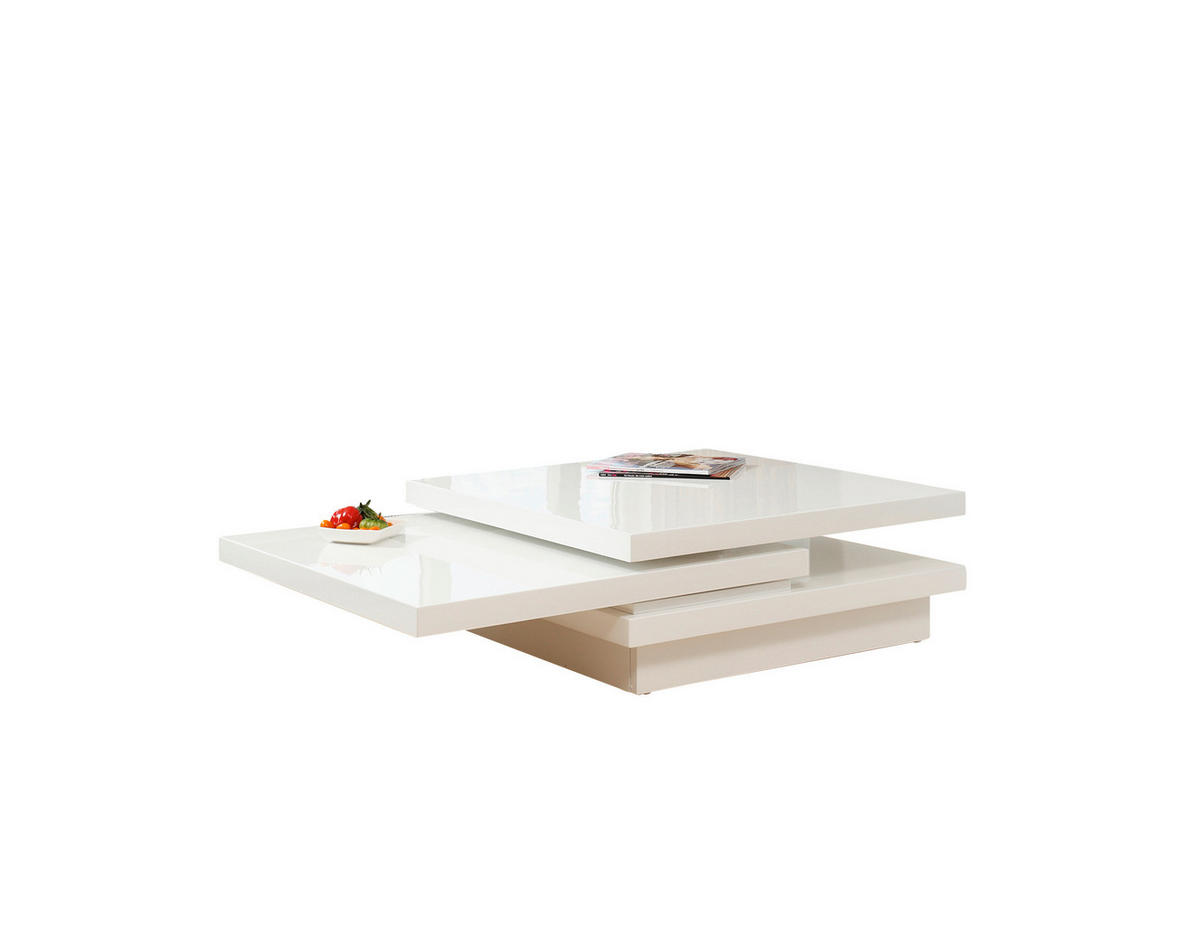 COUCHTISCH 120/80/30 cm rechteckig Weiß Hochglanz  - Weiß Hochglanz, Design, Holzwerkstoff (120/80/30cm) - Livetastic