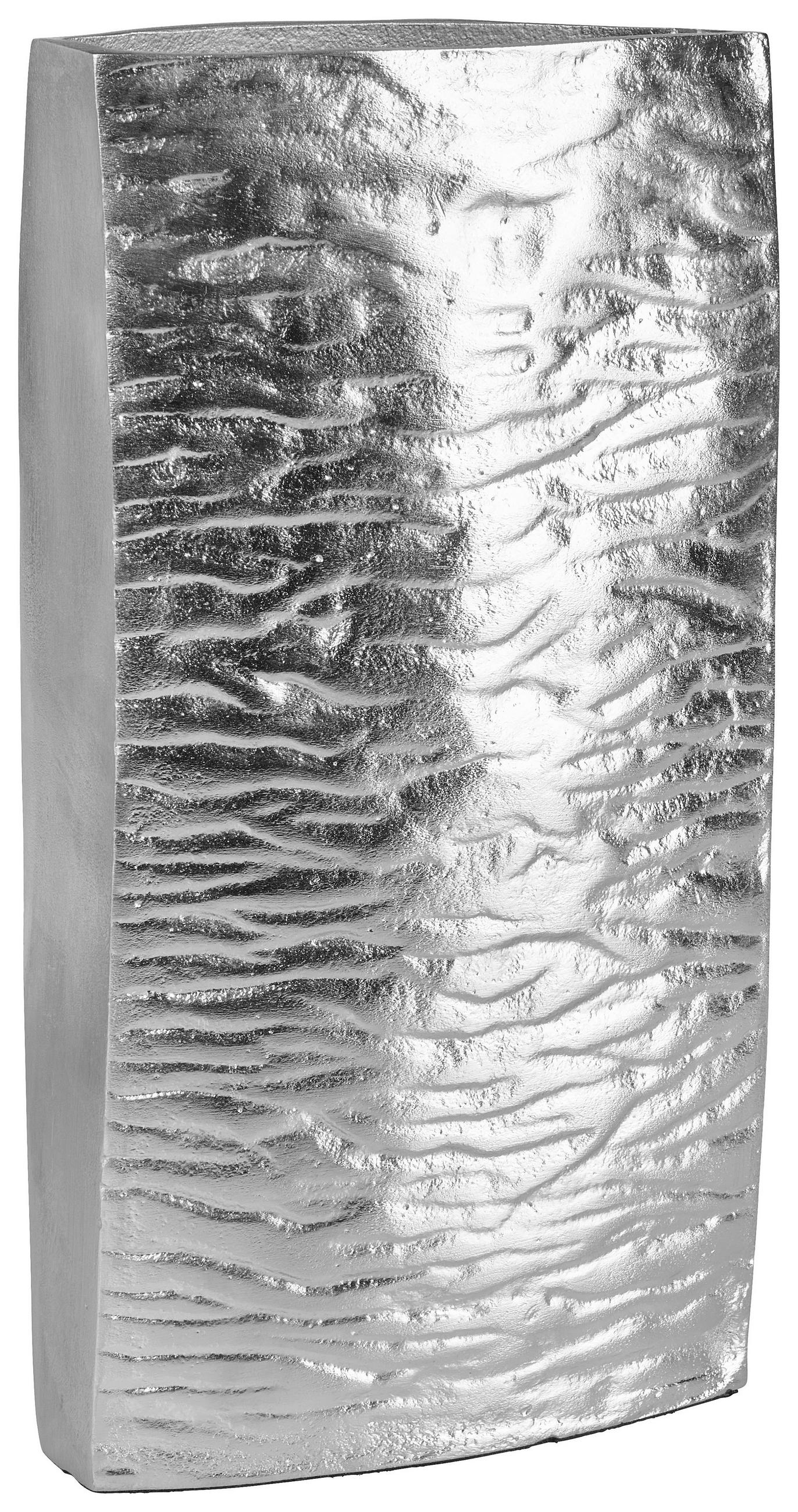 VASE 27.5 cm  - Nickelfarben, Design, Metall (15/27,5/9cm) - Ambia Home