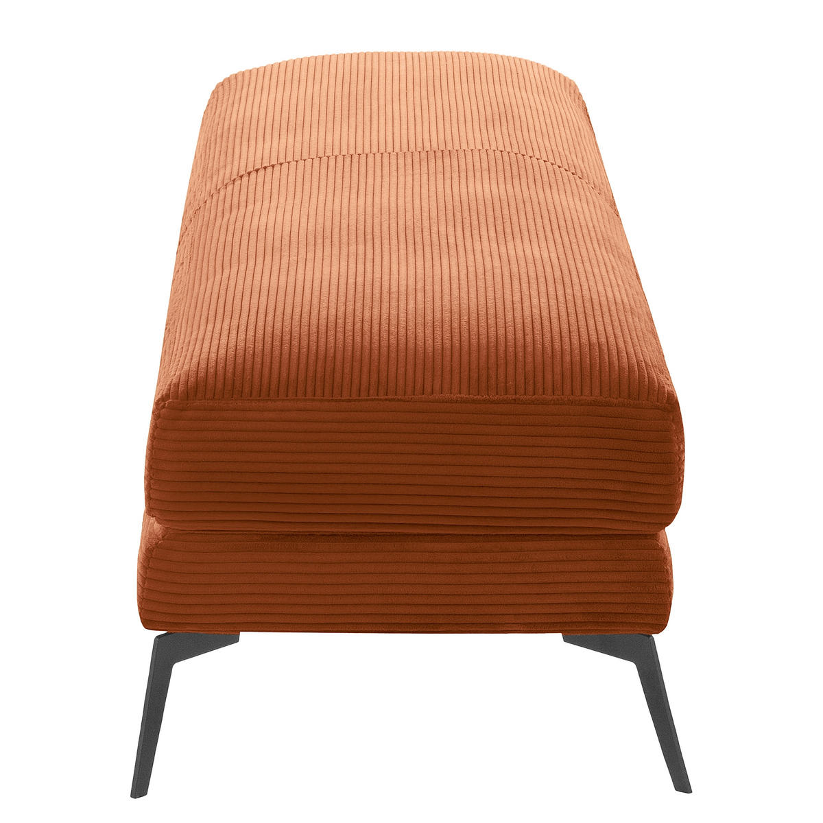 HOCKER in Textil Kupferfarben  - Schwarz/Kupferfarben, Design, Textil/Metall (163/46/62cm) - Livetastic