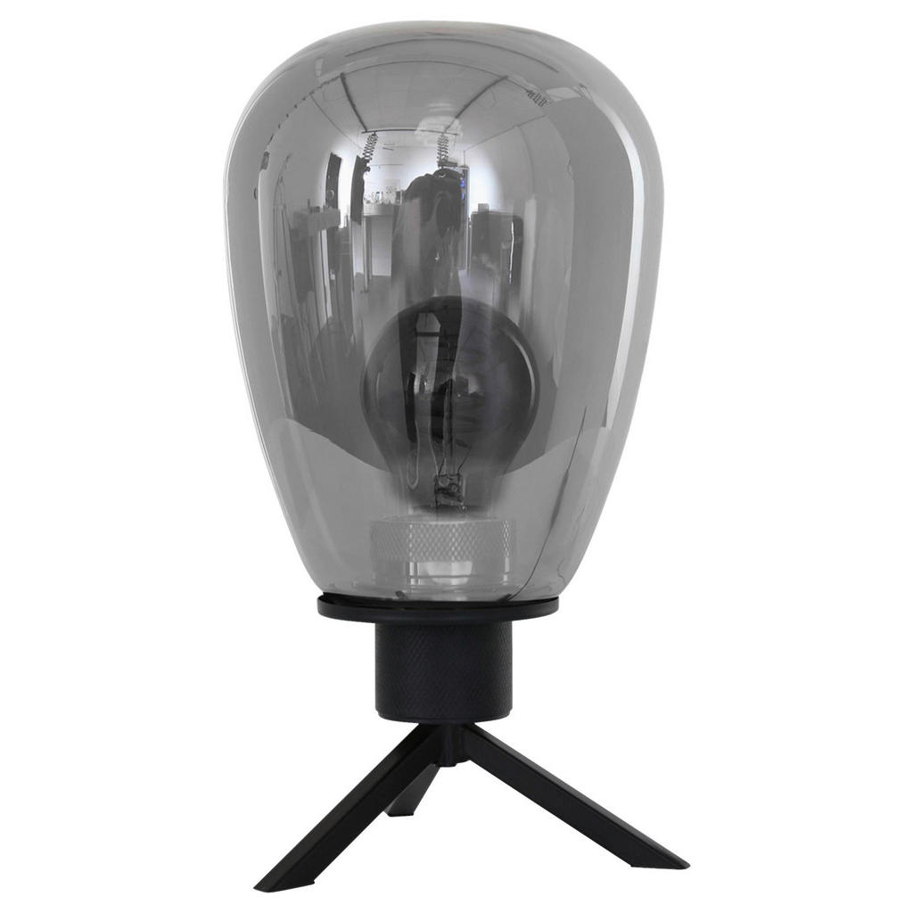 Thumbnail - Tischleuchte, Schwarz, Metall, Glas, 15x28x15 cm, Fußschalter, Lampen & Leuchten, Innenbeleuchtung, Tischlampen