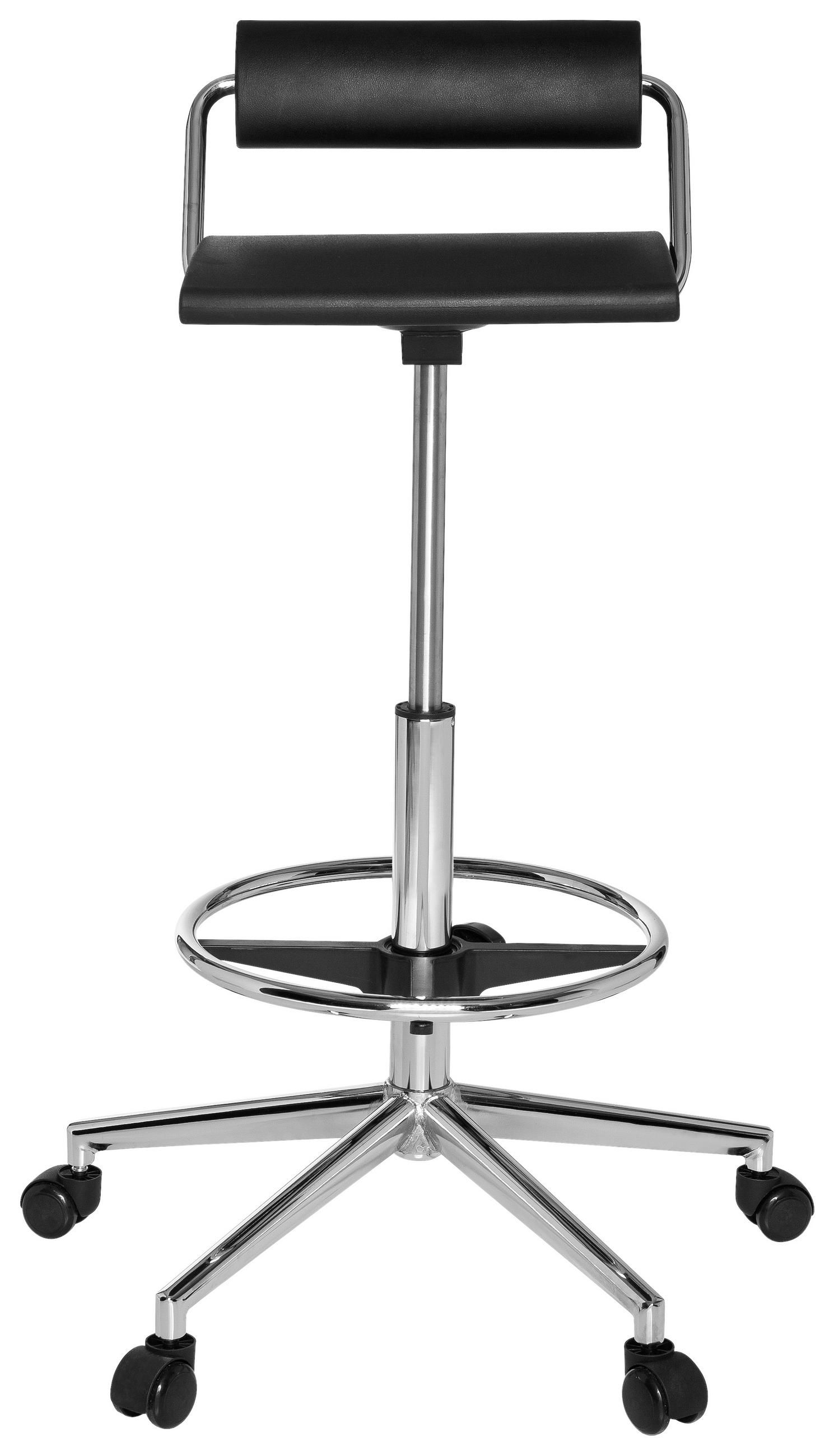 BÜROHOCKER 62/80/62 cm  - Schwarz, MODERN, Kunststoff/Metall (62/80/62cm) - MID.YOU