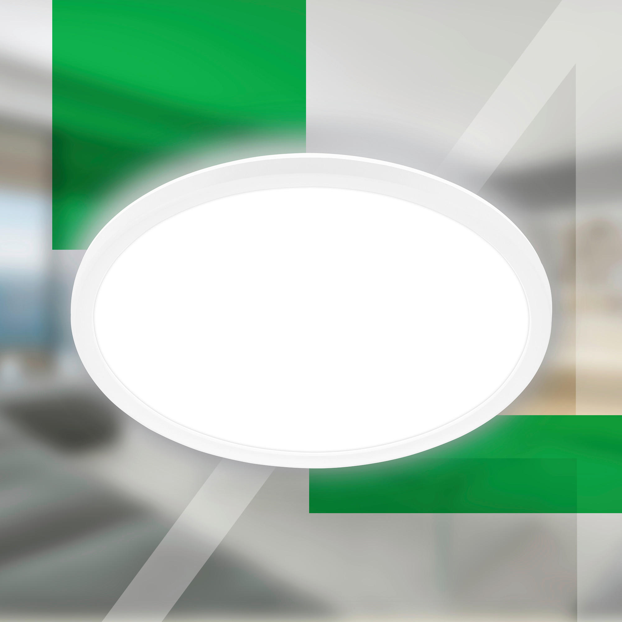 LED PLAFONJERA - bela, Osnovno, plastika (29/3cm)