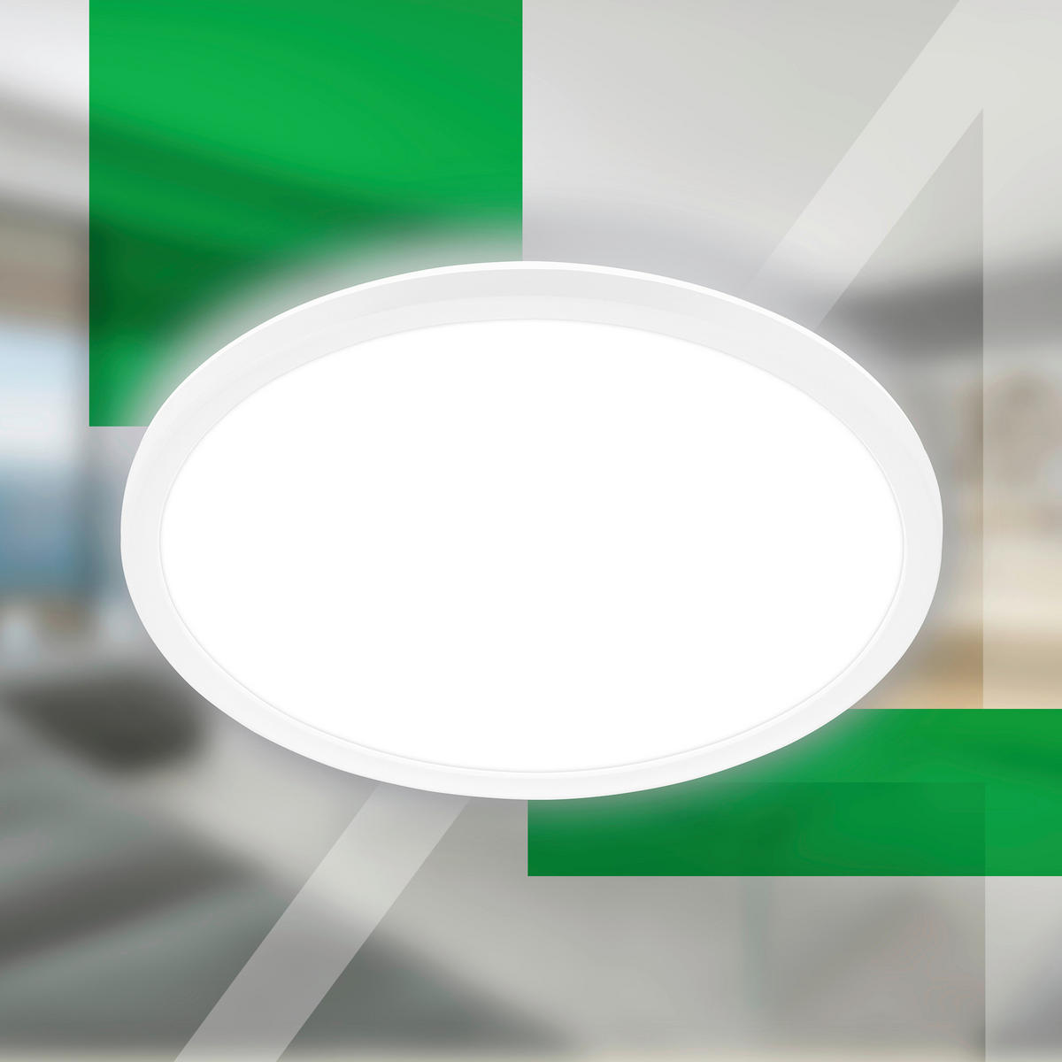 LED PLAFONJERA - bela, Osnovno, plastika (29/3cm)