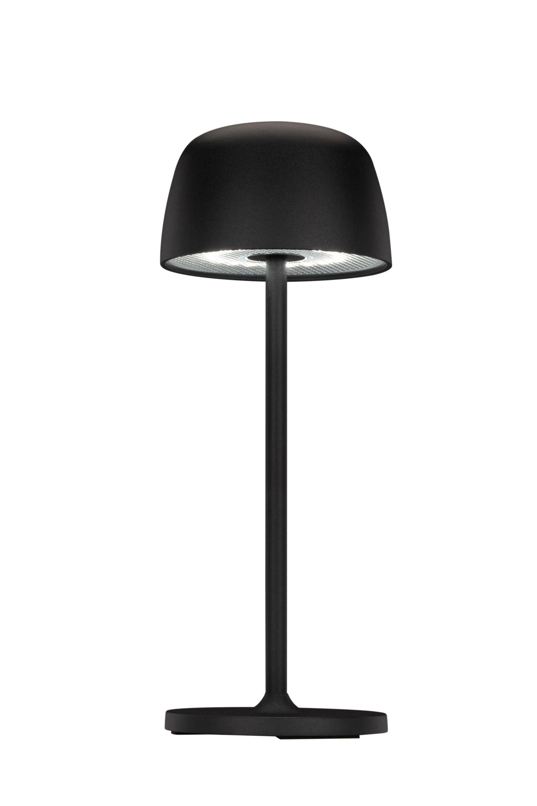 AKKU-TISCHLEUCHTE - Transparent/Schwarz, Design, Kunststoff/Metall (10,5/27cm) - Novel